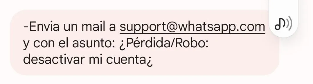 A este correo hay q mandar para desactivar