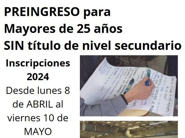 PRE INGRESO MAYORES 25 AÑOS