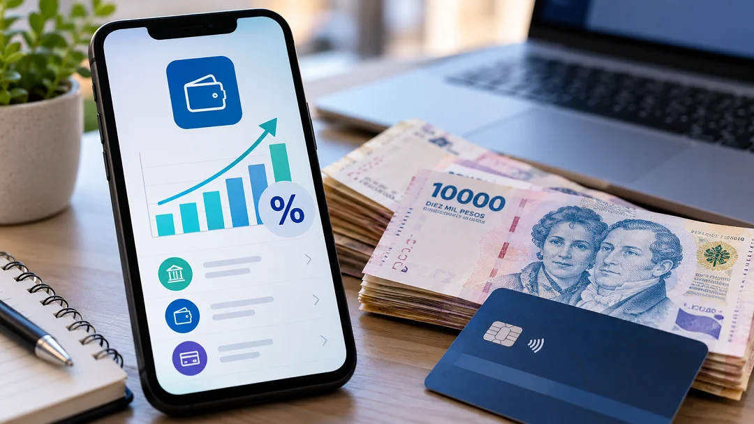 Banca móvil con pesos argentinos